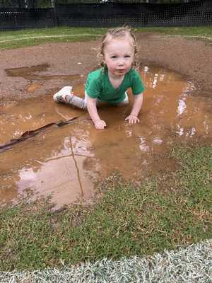 Avery eating mud