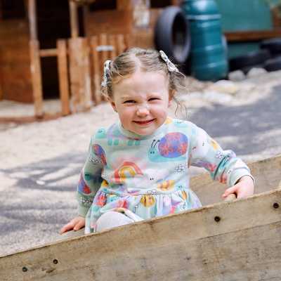 Avery showing her cheeky side