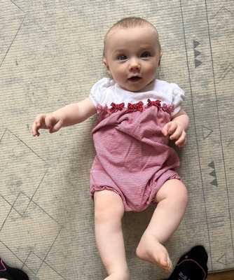 Showing off his hand-me-downs