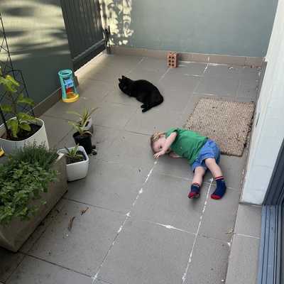 Avery and Kiki rolling